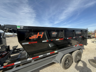 New 2025 Horizon Trailers 14' HDZ Dumpster Dump Bin 83X14 BLACK