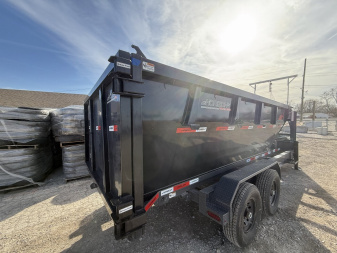 New 2025 Horizon Trailers 14' HDZ Dumpster Dump Bin 83X14 BLACK