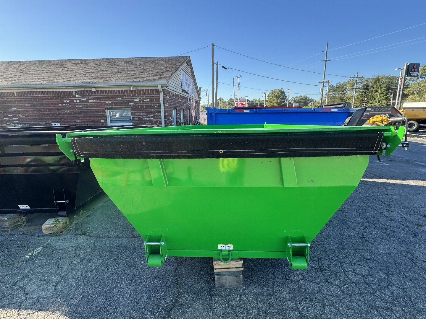 New 2024 Horizon Trailers EDZ Dumpster Dump Bin 83X16 LIME GREEN