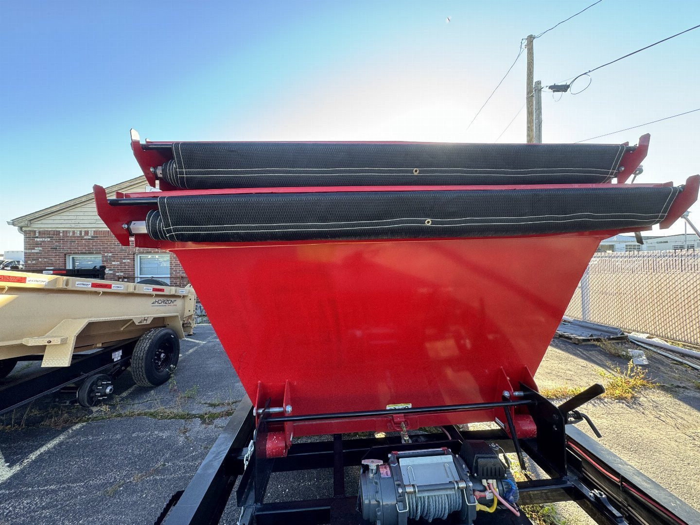 New 2024 Horizon Trailers EDZ Dumpster Dump Bin 83X16 RED