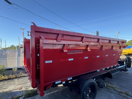 New 2024 Horizon Trailers EDZ Dumpster Dump Bin 83X16 RED