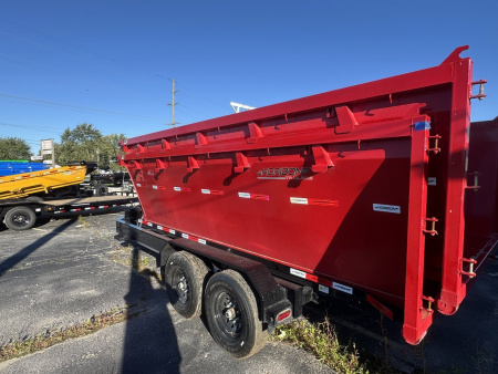 New 2024 Horizon Trailers EDZ Dumpster Dump Bin 83X16 RED