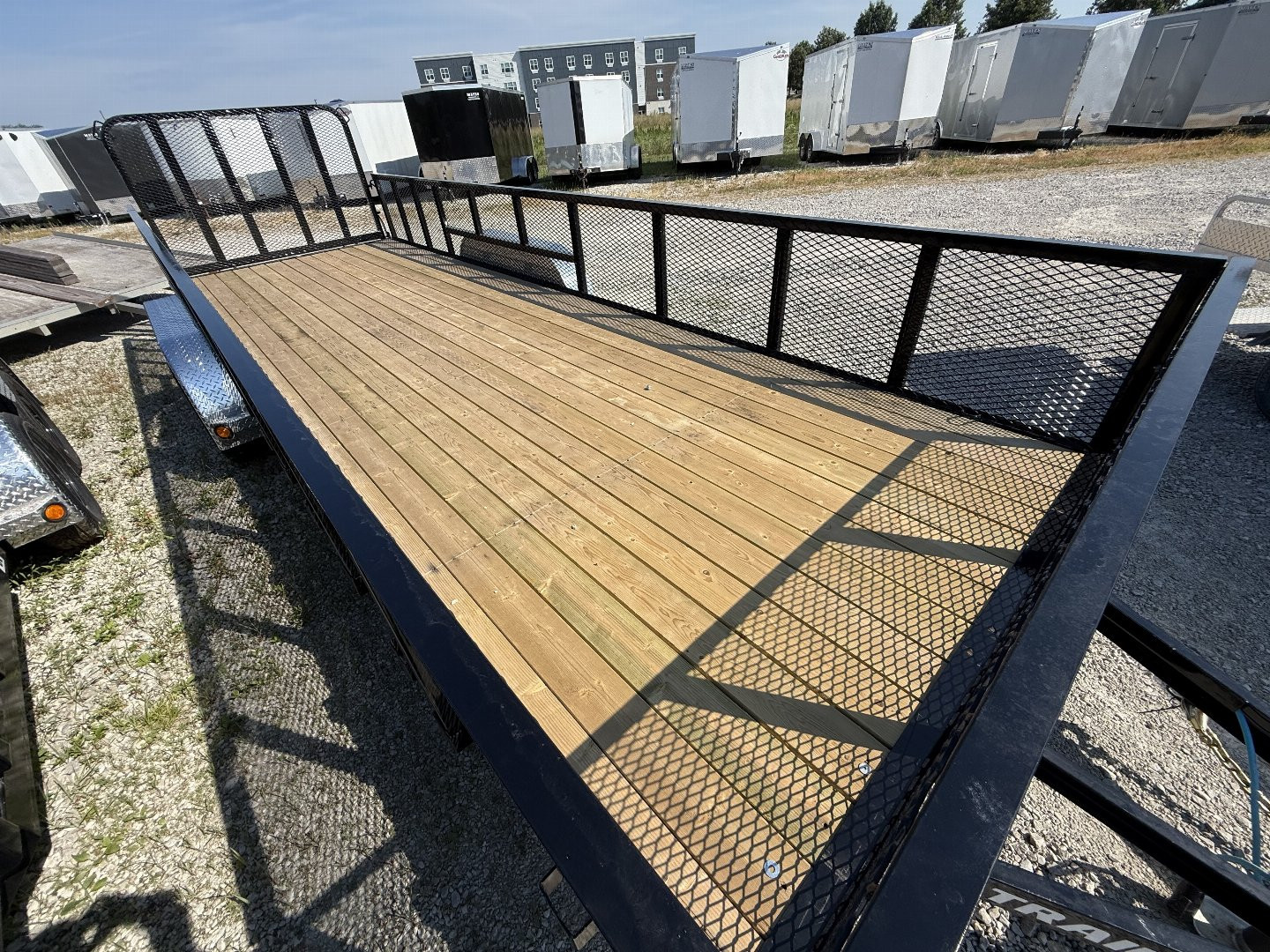 New 2025 PJ Trailers UL222 Utility Trailer 83X22 TA STRAIGHT DECK (GVW:7000) BLACK MESH SIDES