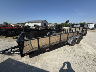 New 2025 PJ Trailers UL222 Utility Trailer 83X22 TA STRAIGHT DECK (GVW:7000) BLACK MESH SIDES