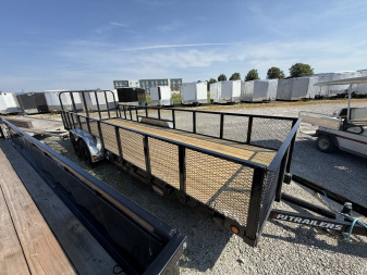 New 2025 PJ Trailers UL222 Utility Trailer 83X22 TA STRAIGHT DECK (GVW:7000) BLACK MESH SIDES