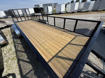 New 2025 PJ Trailers UL222 Utility Trailer 83X22 TA STRAIGHT DECK (GVW:7000) BLACK MESH SIDES