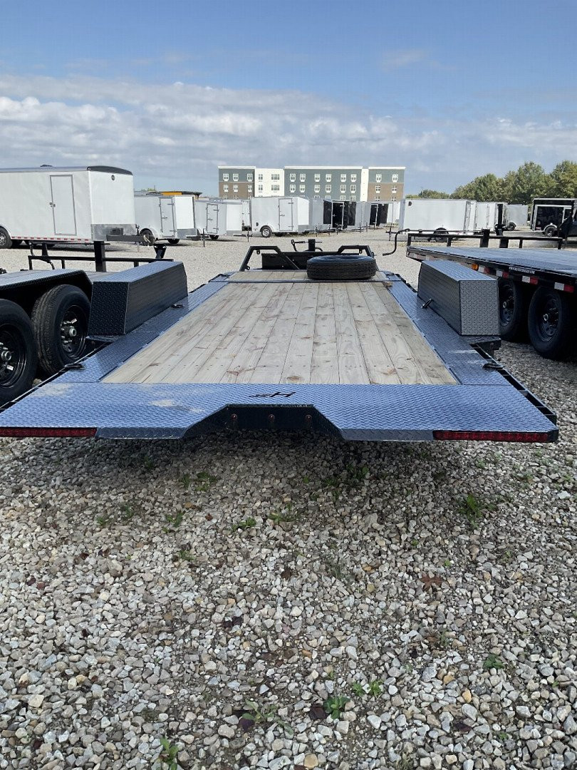 New 2025 HORIZON TRAILERS ETZBP-20 7K Tilt Trailer 83X20 TA 22"HEIGHT PARTIAL TILT (GVW:15260) BLACK
