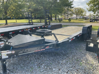New 2025 HORIZON TRAILERS ETZBP-20 7K Tilt Trailer 83X20 TA 22 HEIGHT PARTIAL TILT (GVW:15260) BLACK