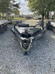 New 2025 HORIZON TRAILERS ETZBP-20 7K Tilt Trailer 83X20 TA 22"HEIGHT PARTIAL TILT (GVW:15260) BLACK
