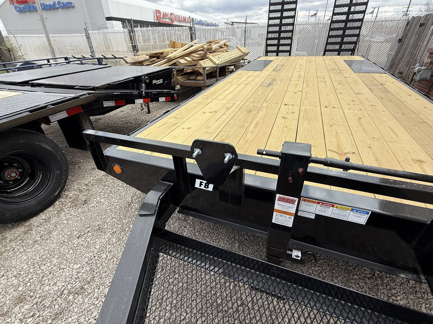 New 2025 PJ Trailers Deckover Trailer 102X22 TA DOVETAIL (GVW:14000) BLACK 31x66 RAMPS