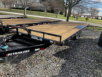 New 2024 PJ Trailers L6202 Deckover Trailer 102X20 TA STRAIGHT DECK (GVW:9900) SLIDE IN RAMPS