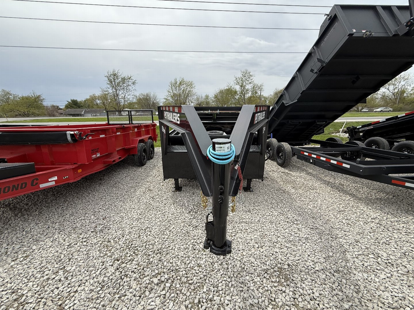 New 2025 PJ Trailers DL122 Dump Trailer 83X12 TA GOOSENECK (GVW:14000) BLACK