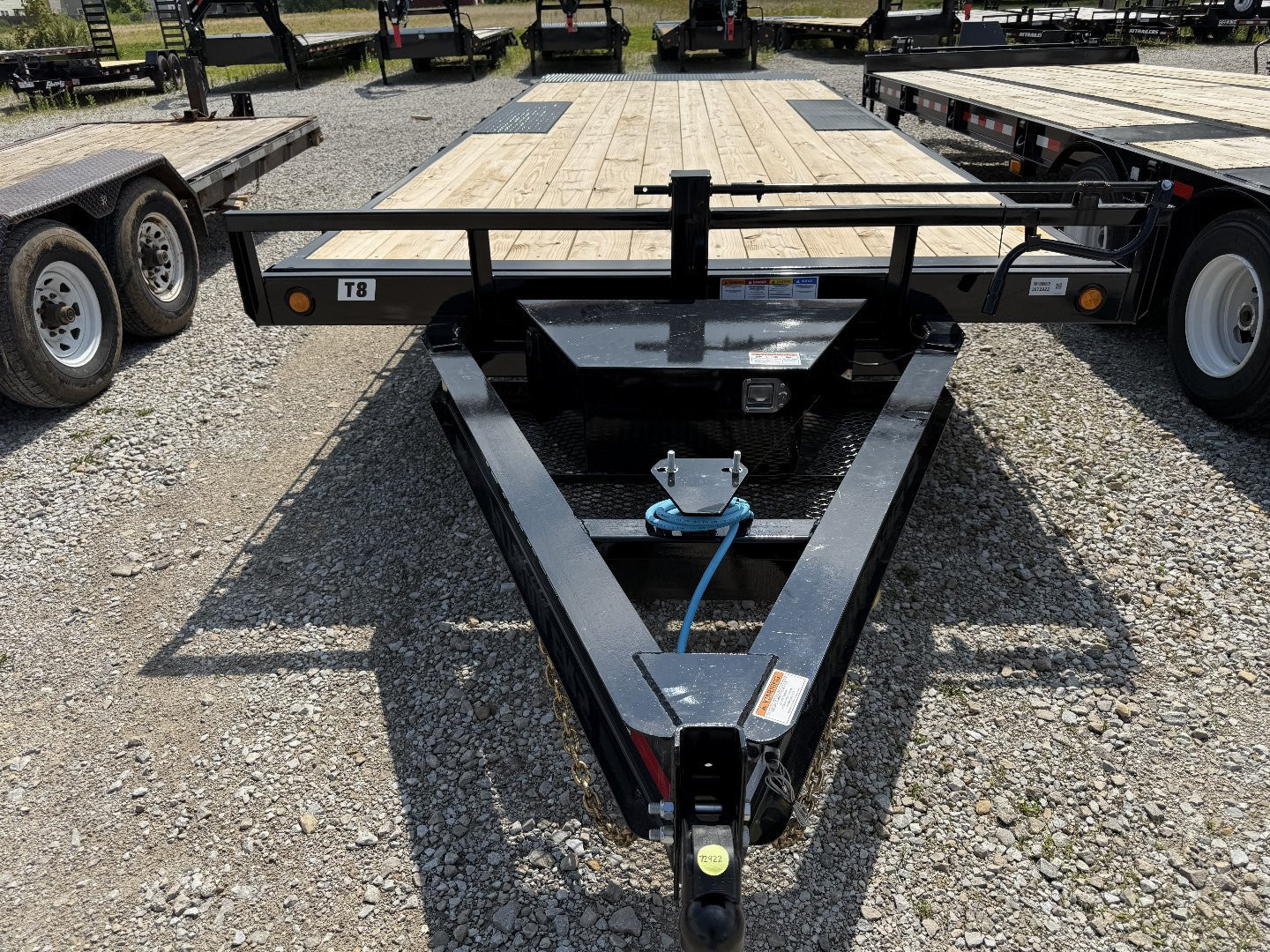 New 2026 PJ Trailers T8222 Tilt Trailer DECKOVER 102X22 TA (GVW:14000) BLACK