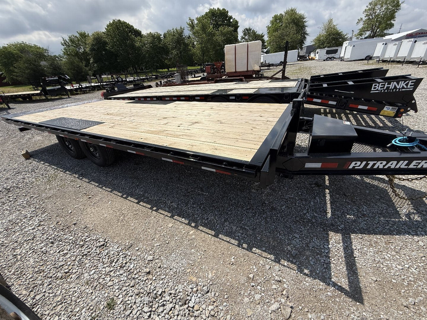 New 2026 PJ Trailers T8222 Tilt Trailer DECKOVER 102X22 TA (GVW:14000) BLACK