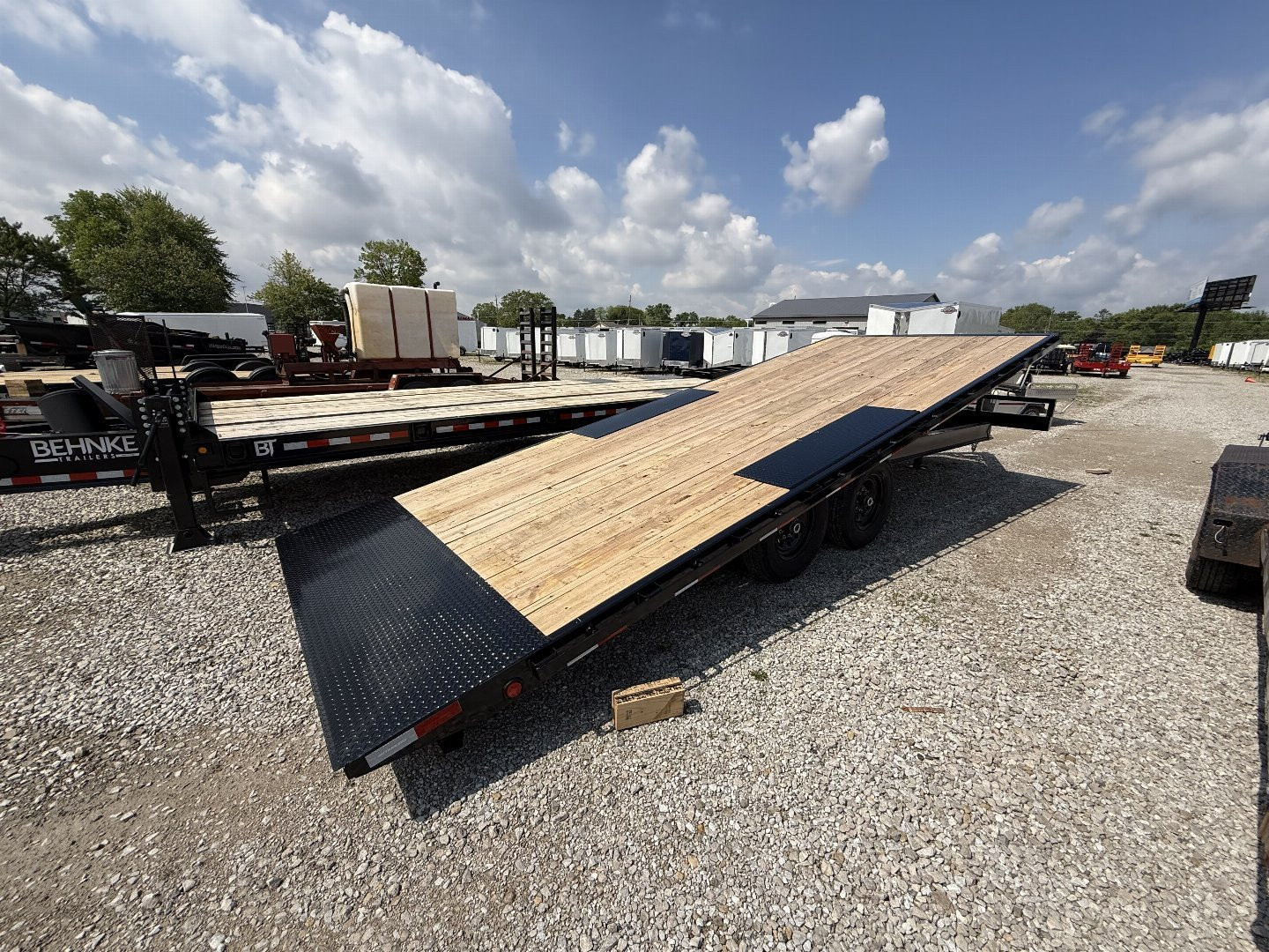 New 2026 PJ Trailers T8222 Tilt Trailer DECKOVER 102X22 TA (GVW:14000) BLACK