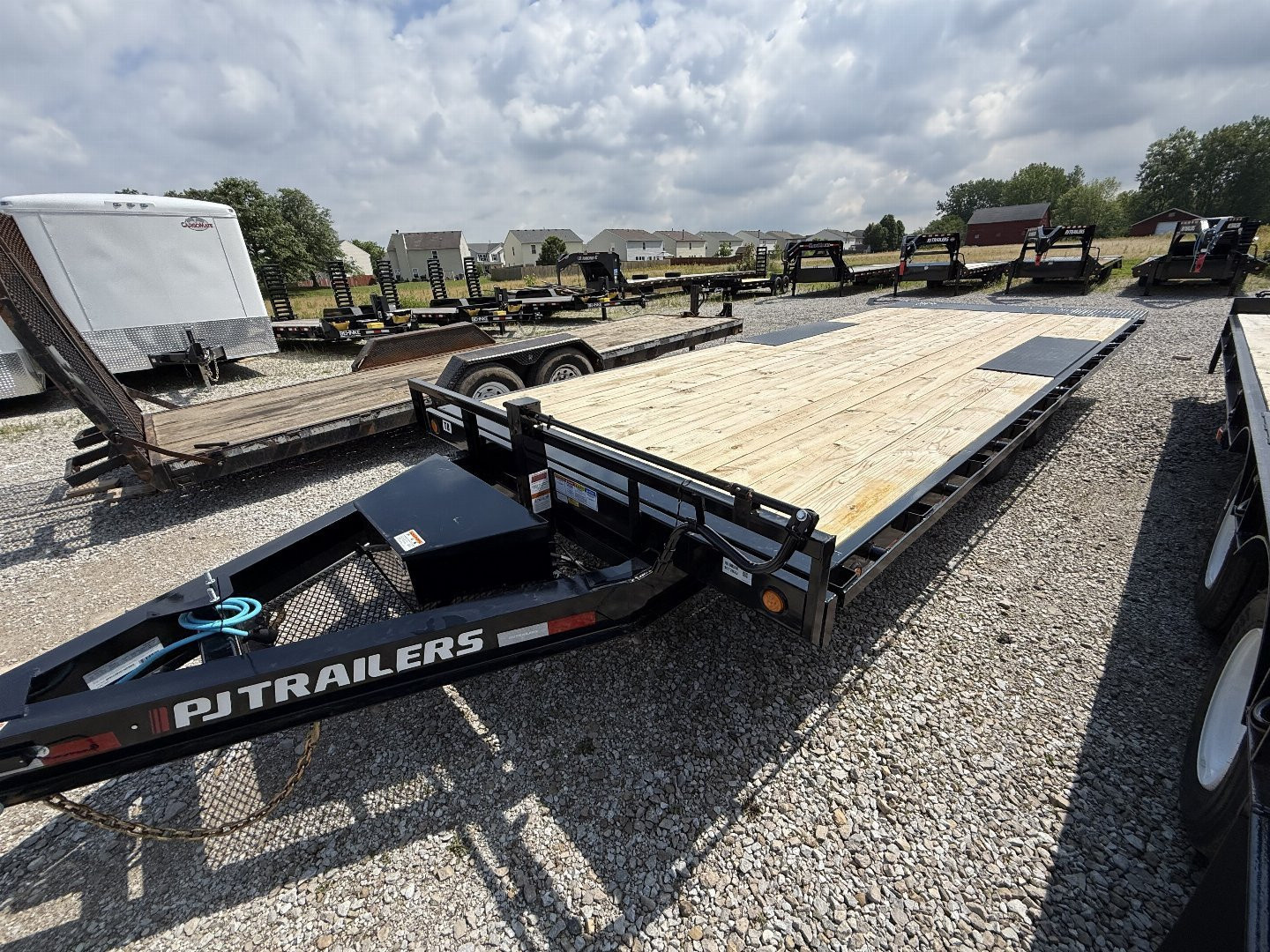 New 2026 PJ Trailers T8222 Tilt Trailer DECKOVER 102X22 TA (GVW:14000) BLACK