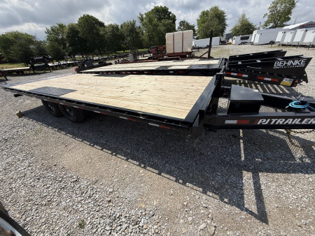 New 2026 PJ Trailers T8222 Tilt Trailer DECKOVER 102X22 TA (GVW:14000) BLACK