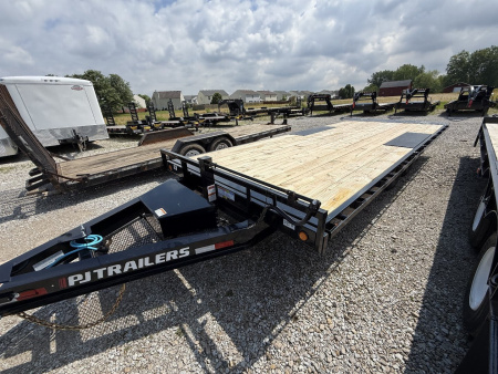 New 2026 PJ Trailers T8222 Tilt Trailer DECKOVER 102X22 TA (GVW:14000) BLACK