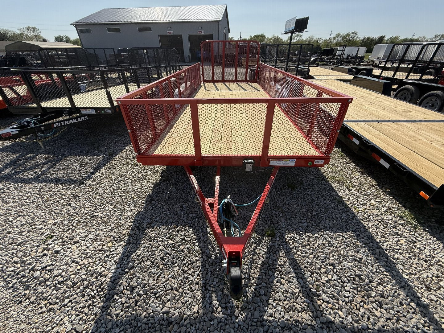 New 2026 PJ Trailers UL182 Utility Trailer 83X18 TA STRAIGHT DECK (GVW:7000) RED METAL SIDES