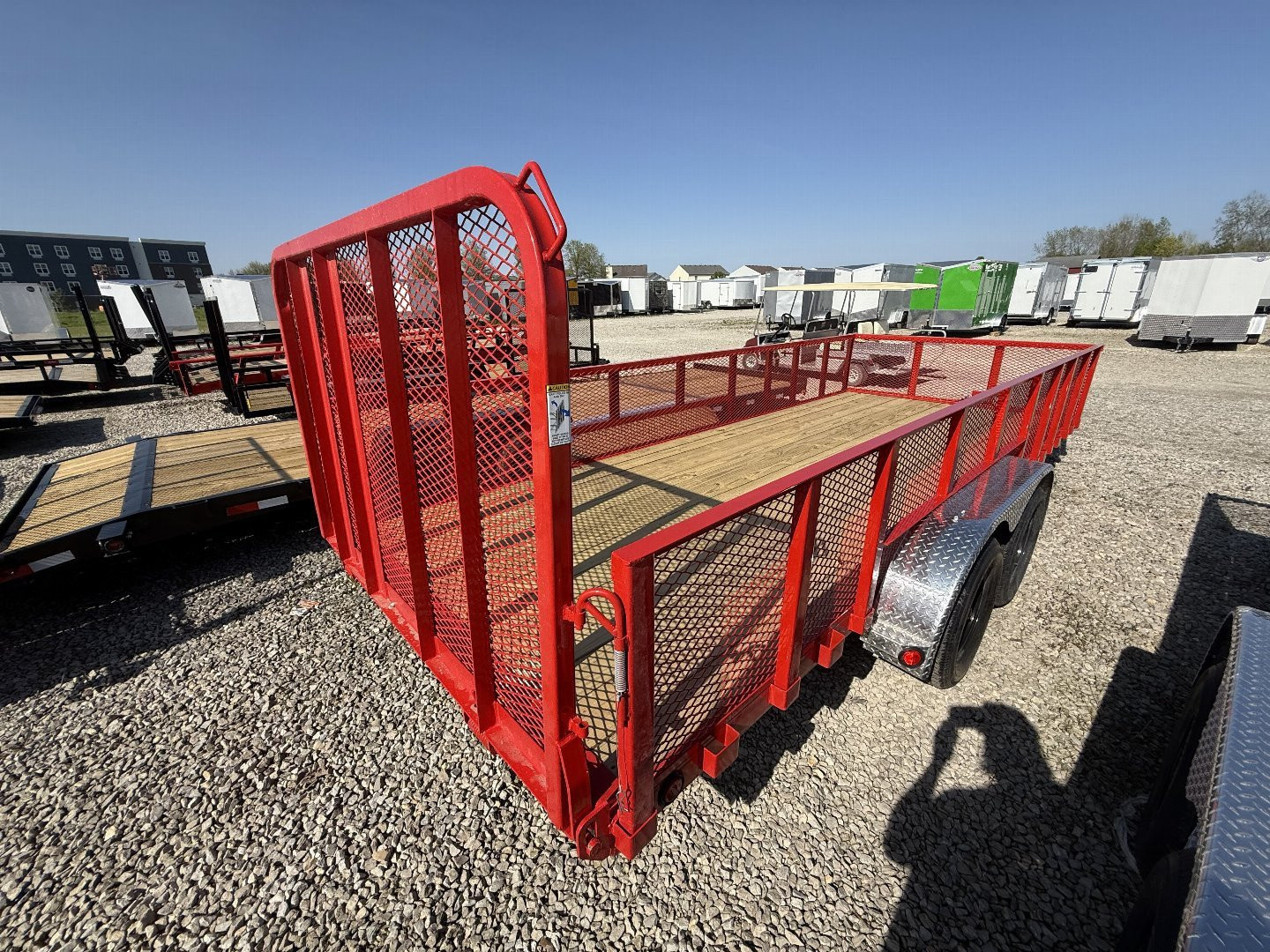 New 2026 PJ Trailers UL182 Utility Trailer 83X18 TA STRAIGHT DECK (GVW:7000) RED METAL SIDES