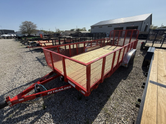New 2026 PJ Trailers UL182 Utility Trailer 83X18 TA STRAIGHT DECK (GVW:7000) RED METAL SIDES