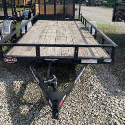 New 2025 PJ Trailers U7141 Utility Trailer 77X14 SA STRAIGHT DECK (GVW:2990) BLACK