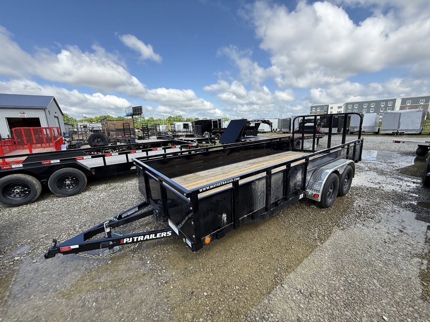 New 2025 PJ Trailers UL182 Utility Trailer 83X18 TA STRAIGHT DECK(GVW:7000) BLACK METAL SIDES
