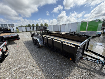 New 2025 PJ Trailers UL182 Utility Trailer 83X18 TA STRAIGHT DECK(GVW:7000) BLACK METAL SIDES