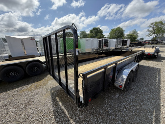 New 2025 PJ Trailers UL182 Utility Trailer 83X18 TA STRAIGHT DECK(GVW:7000) BLACK METAL SIDES