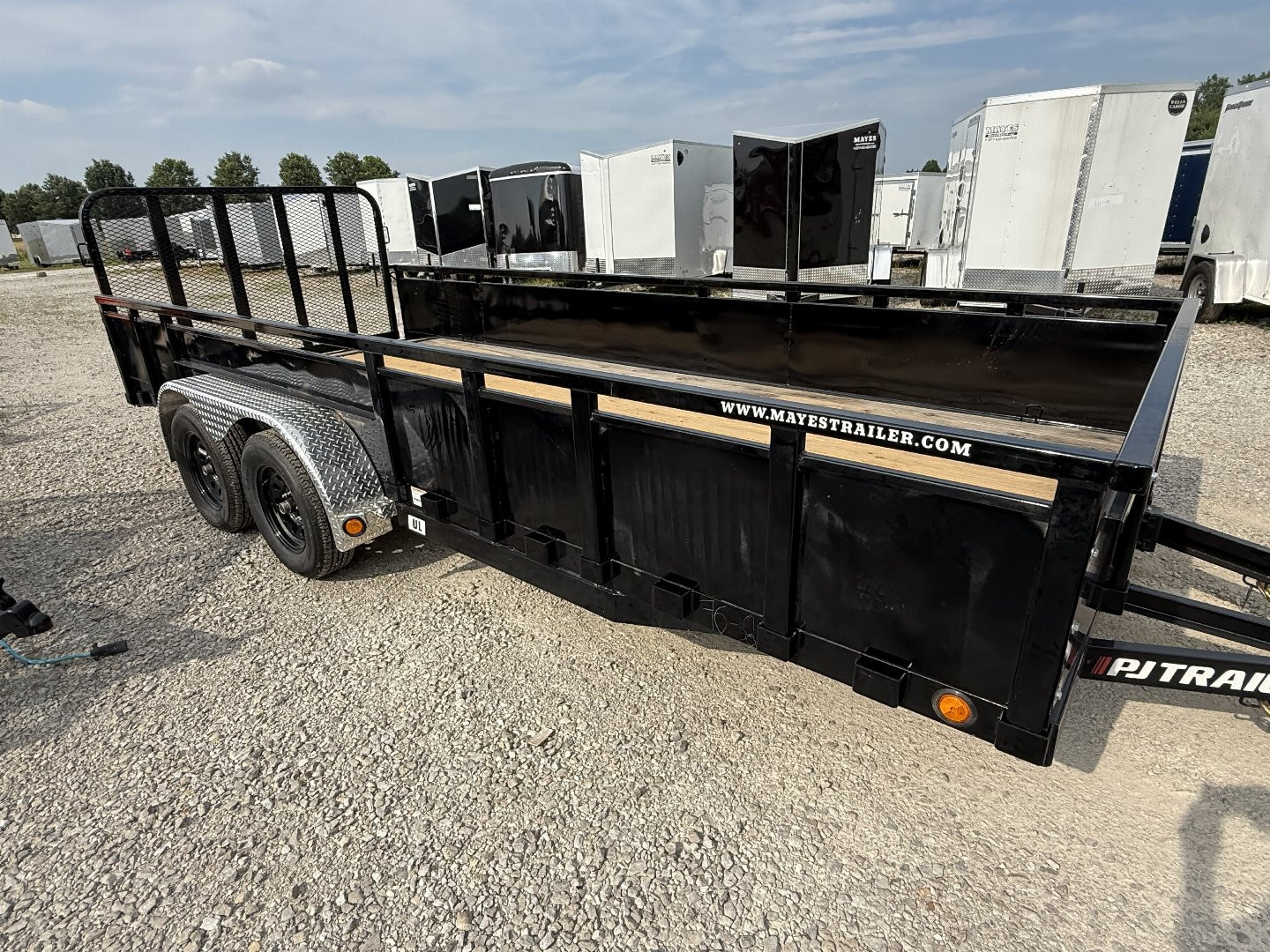 New 2025 PJ Trailers UL182 Utility Trailer 83X18 TA DOVETAIL(GVW:7000) BLACK METAL SIDES