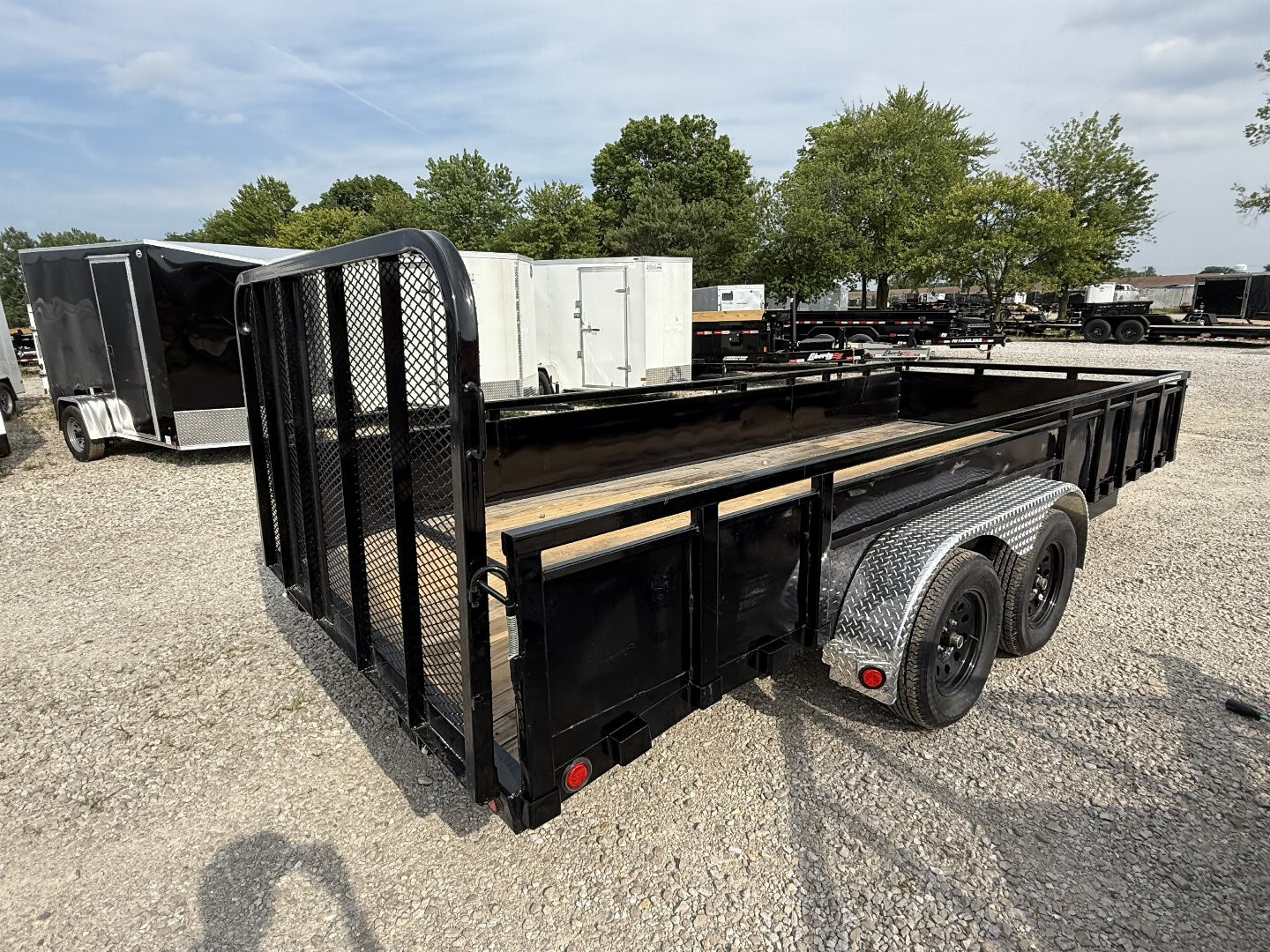 New 2025 PJ Trailers UL182 Utility Trailer 83X18 TA DOVETAIL(GVW:7000) BLACK METAL SIDES