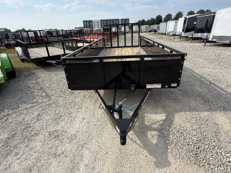 New 2025 PJ Trailers UL182 Utility Trailer 83X18 TA DOVETAIL(GVW:7000) BLACK METAL SIDES