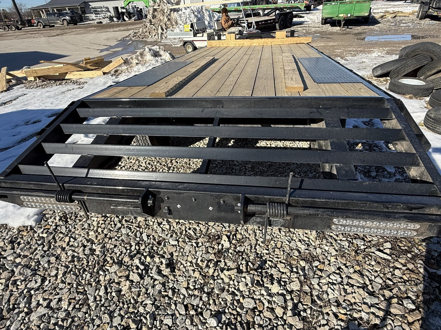 New 2024 RawMaxx DOX22BP14K Deckover Trailer 102X22 TA (GVW:14000) BLACK