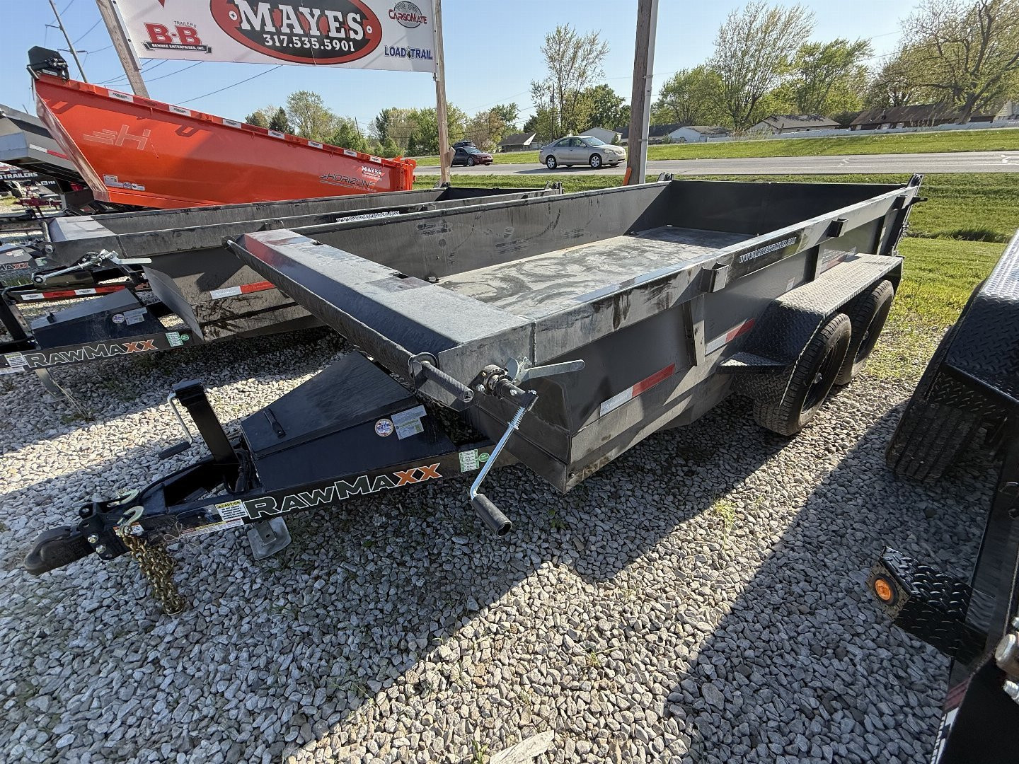 New 2025 RAWMAXX MDX12BP10K Dump Trailer 77x12 TA (GVW:10000) JET BLACK