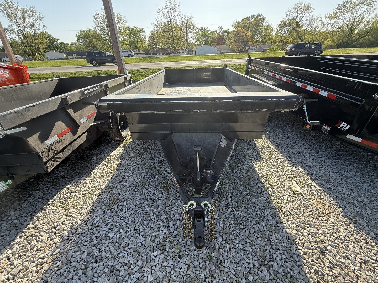 New 2025 RAWMAXX MDX12BP10K Dump Trailer 77x12 TA (GVW:10000) JET BLACK