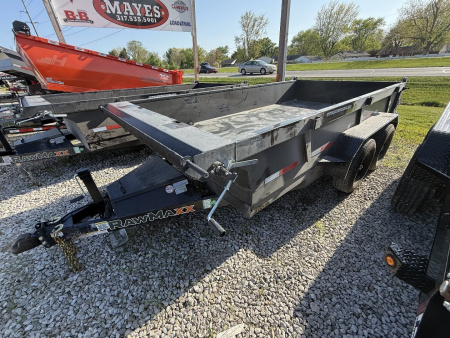 New 2025 RAWMAXX MDX12BP10K Dump Trailer 77x12 TA (GVW:10000) JET BLACK