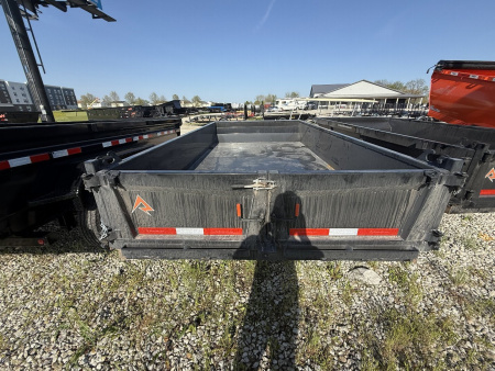 New 2025 RAWMAXX MDX12BP10K Dump Trailer 77x12 TA (GVW:10000) JET BLACK