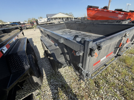 New 2025 RAWMAXX MDX12BP10K Dump Trailer 77x12 TA (GVW:10000) JET BLACK