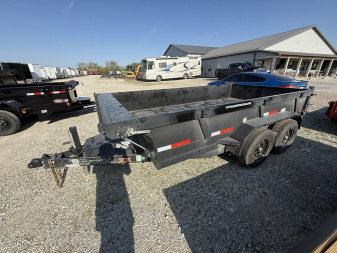 New 2025 RAWMAXX MDX12BP10K Dump Trailer 77x12 TA (GVW:10000) JET BLACK