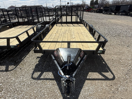 New 2025 RAWMAXX UTX1483BP3.5K Utility Trailer 83X14 SA (GVW:2990) BLACK