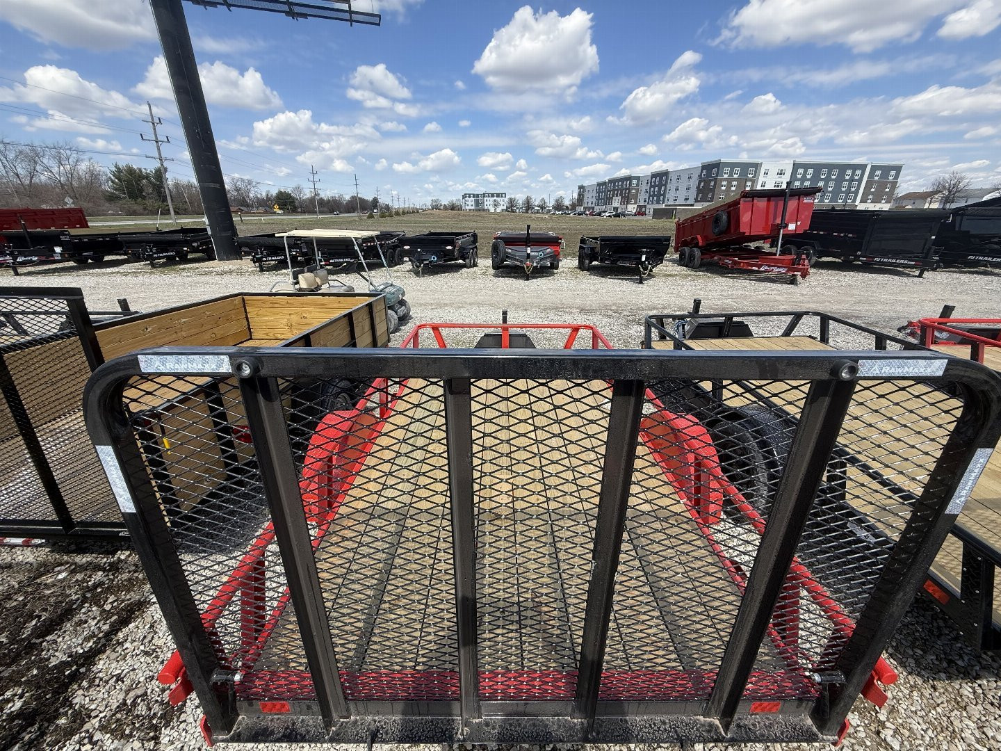 New 2025 RAWMAXX UTX1277BP3.5K Utility Trailer 77X12 SA (GVW:2900) RUBY RED/BLACK