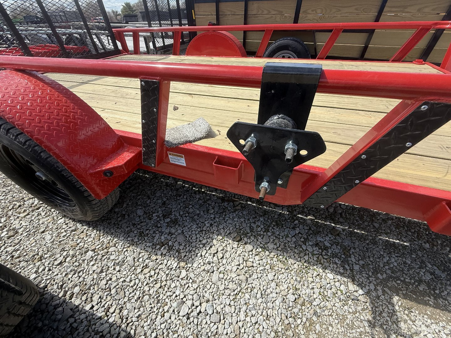 New 2025 RAWMAXX UTX1277BP3.5K Utility Trailer 77X12 SA (GVW:2900) RUBY RED/BLACK