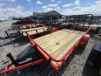 New 2025 RAWMAXX UTX1277BP3.5K Utility Trailer 77X12 SA (GVW:2900) RUBY RED/BLACK