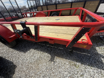 New 2025 RAWMAXX UTX1277BP3.5K Utility Trailer 77X12 SA (GVW:2900) RUBY RED/BLACK