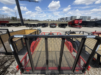 New 2025 RAWMAXX UTX1277BP3.5K Utility Trailer 77X12 SA (GVW:2900) RUBY RED/BLACK