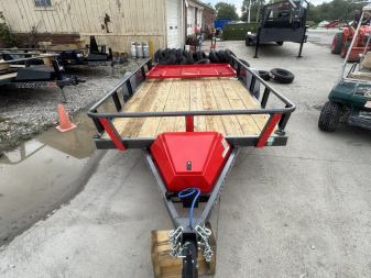 New 2025 RAWMAXX UTX1277BP3.5K Utility Trailer 77X12 SA (GVW:3500) ARMOR GRAY