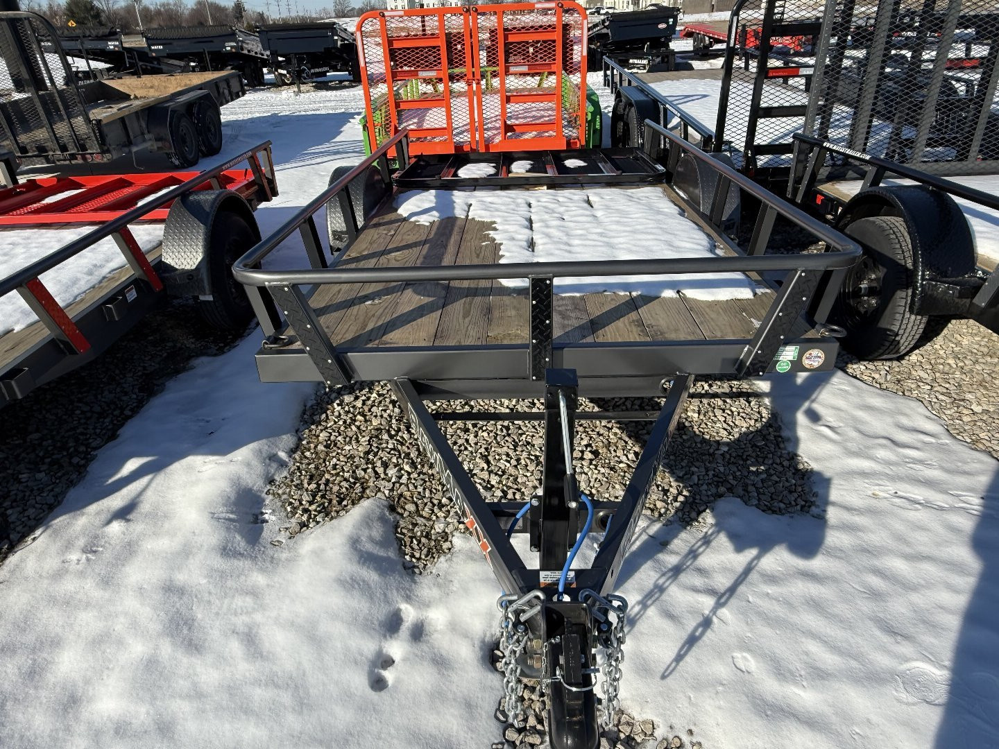 New 2025 RAWMAXX UTX1277BP3.5K Utility Trailer 77X12 SA (GVW:3500) ARMOR GRAY