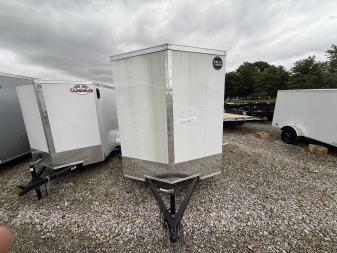 New 2025 WELLS CARGO FT610S2-D Cargo / Enclosed Trailer 6X10 SA RAMP DOOR (GVW:2990) WHITE