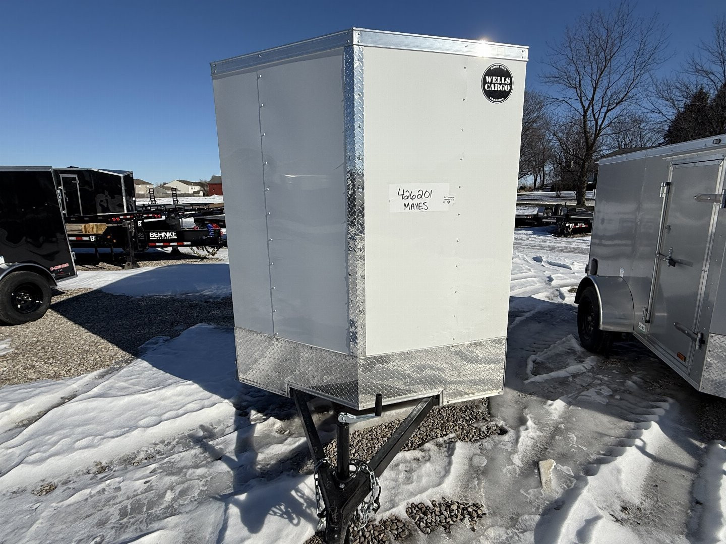 New 2025 WELLS CARGO FT610S2-D Cargo / Enclosed Trailer 6X10 SA RAMP DOOR (GVW:2990) WHITE