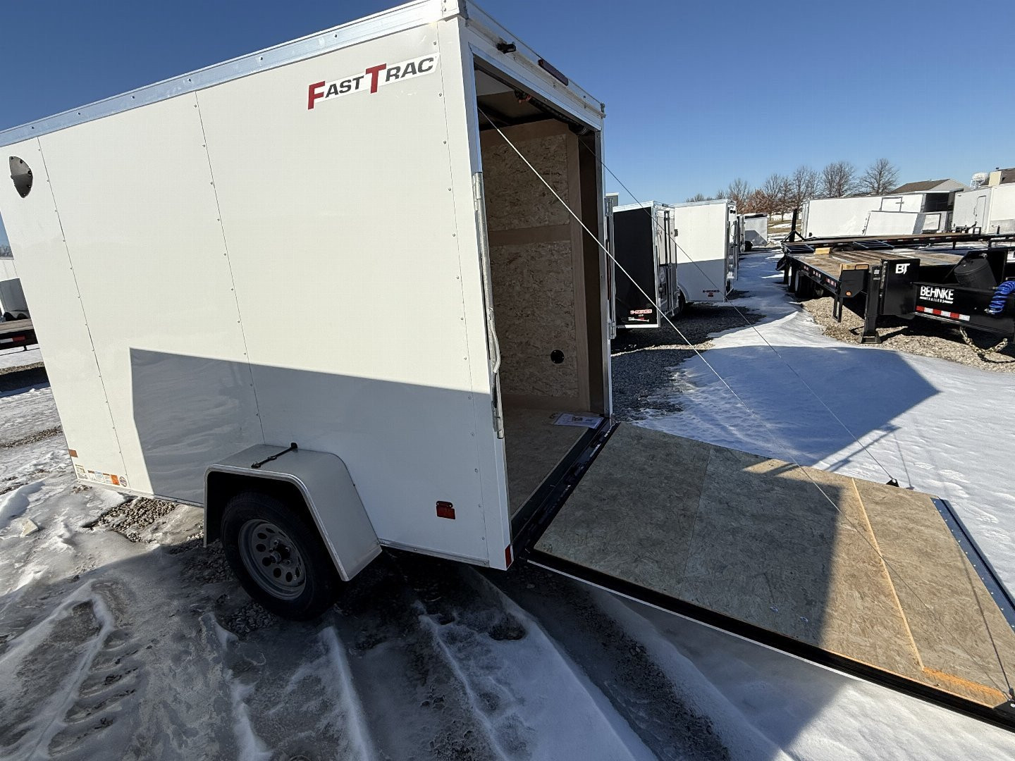 New 2025 WELLS CARGO FT610S2-D Cargo / Enclosed Trailer 6X10 SA RAMP DOOR (GVW:2990) WHITE